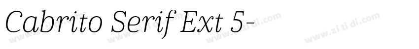 Cabrito Serif Ext 5字体转换